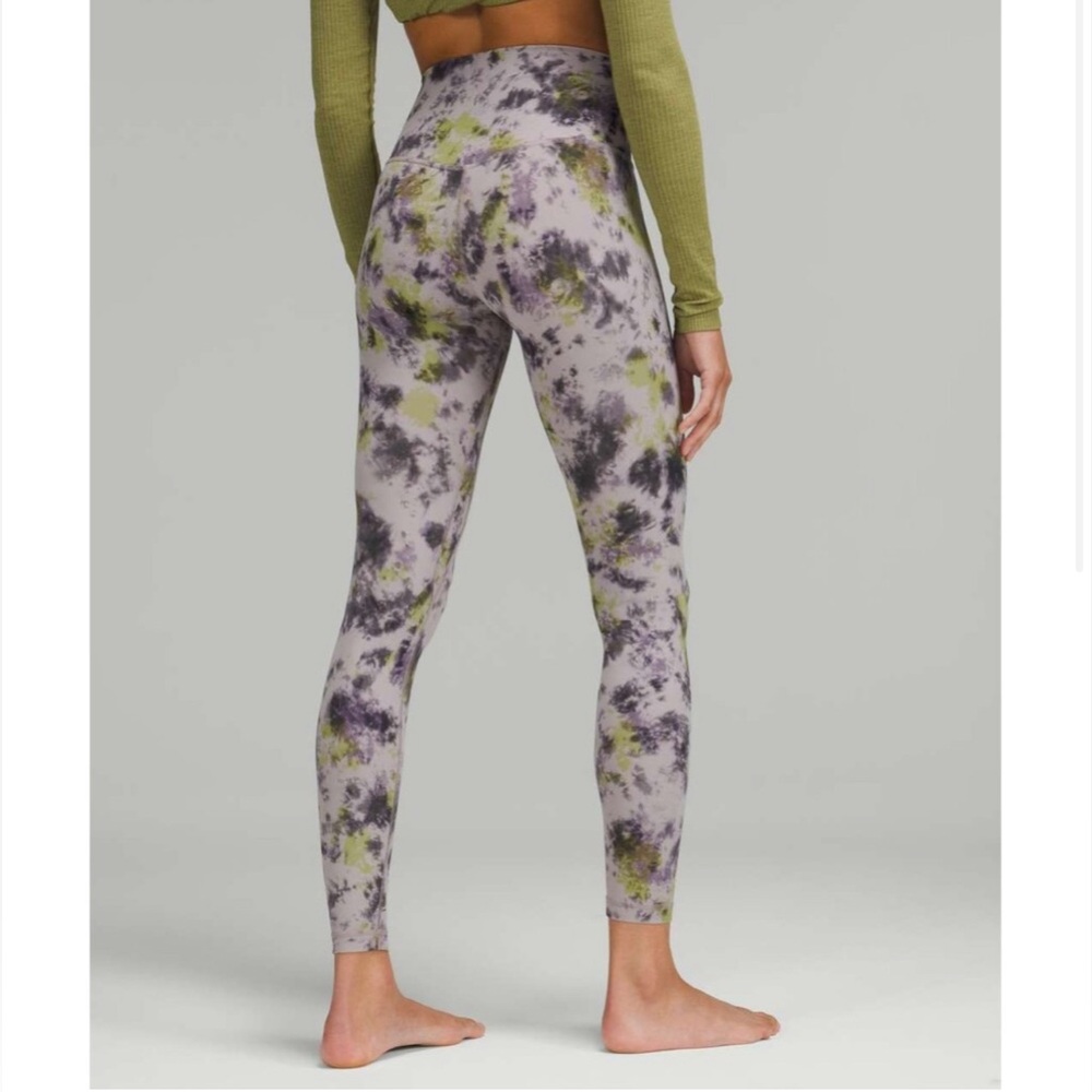 Lululemon align HR pant 25” tie dye Blue; S:6 . Used like new